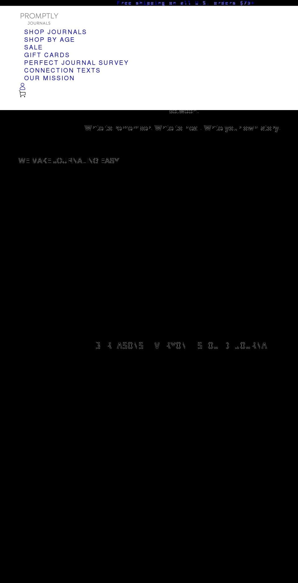 promptly-journals.myshopify.com shopify website screenshot