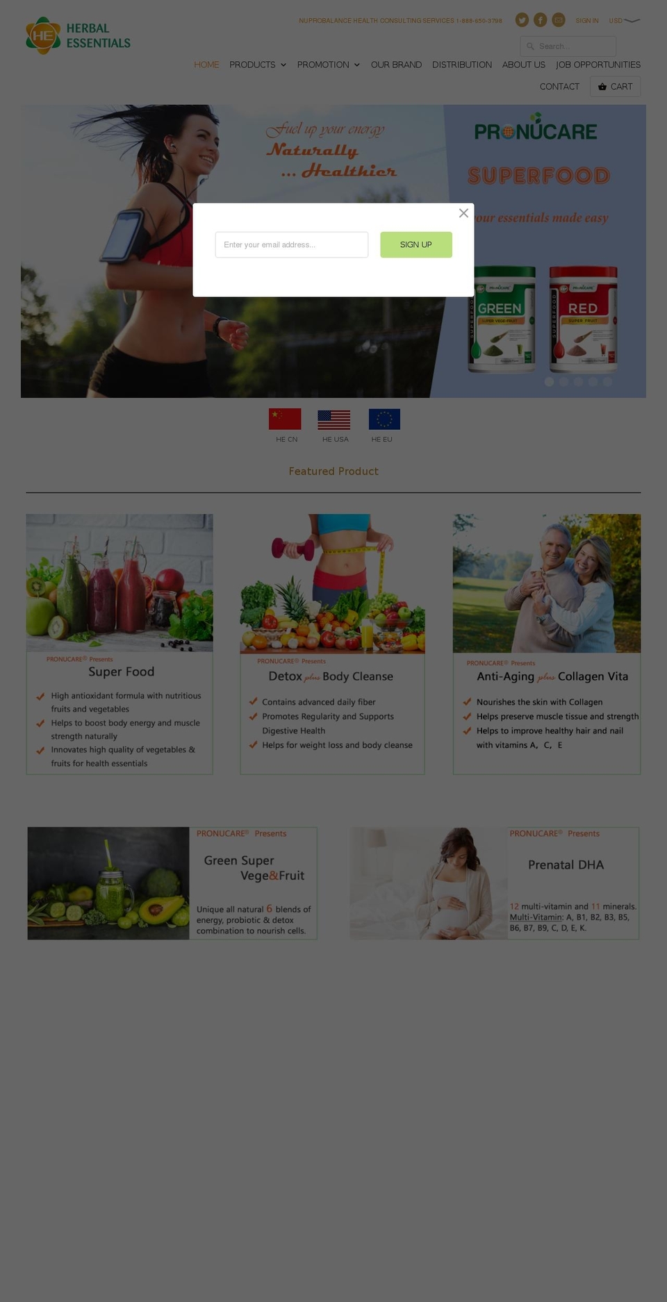 pronucare.com — Shopify storefront screenshot
