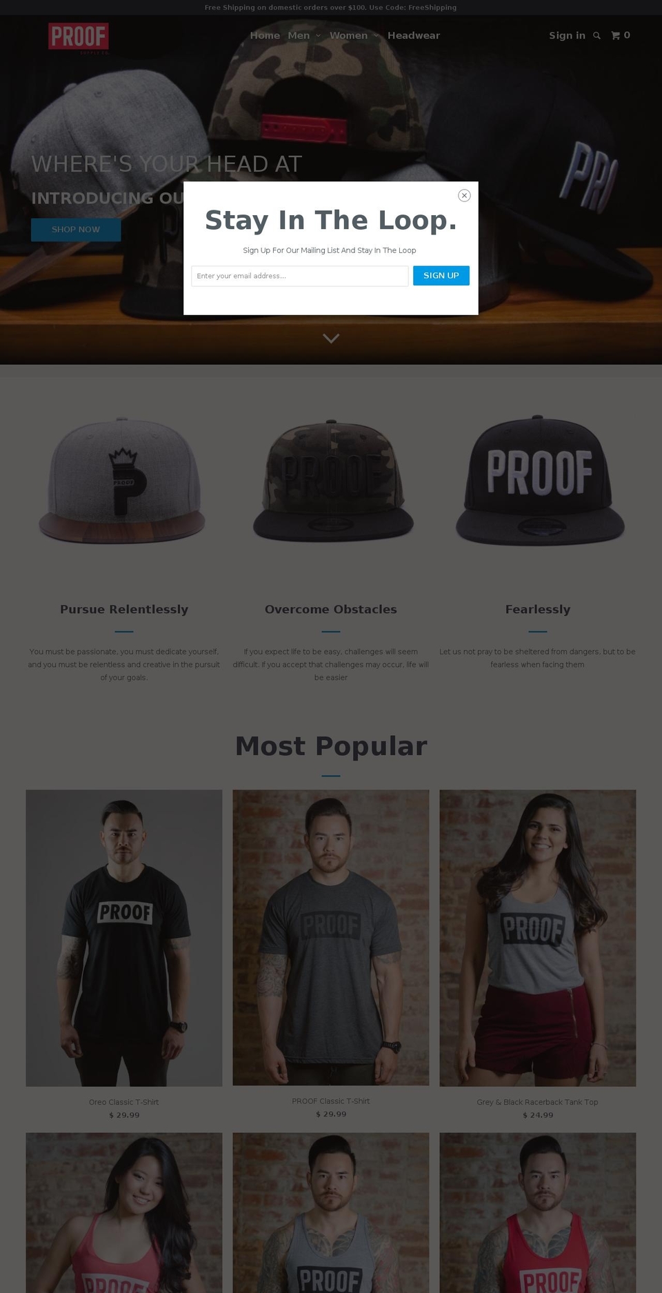 proofsupply.com shopify website screenshot