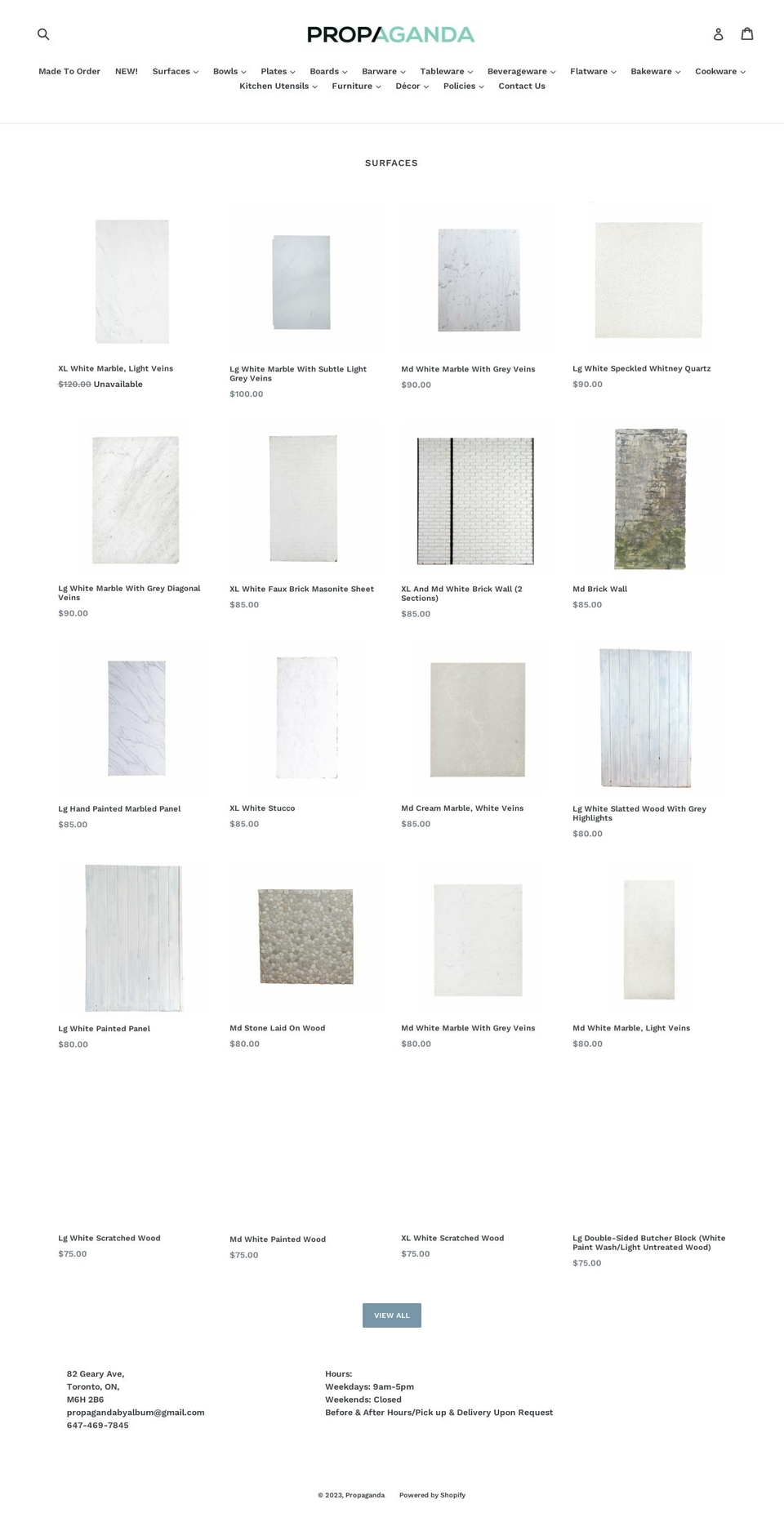 propagandabyalbum.com — Shopify storefront screenshot