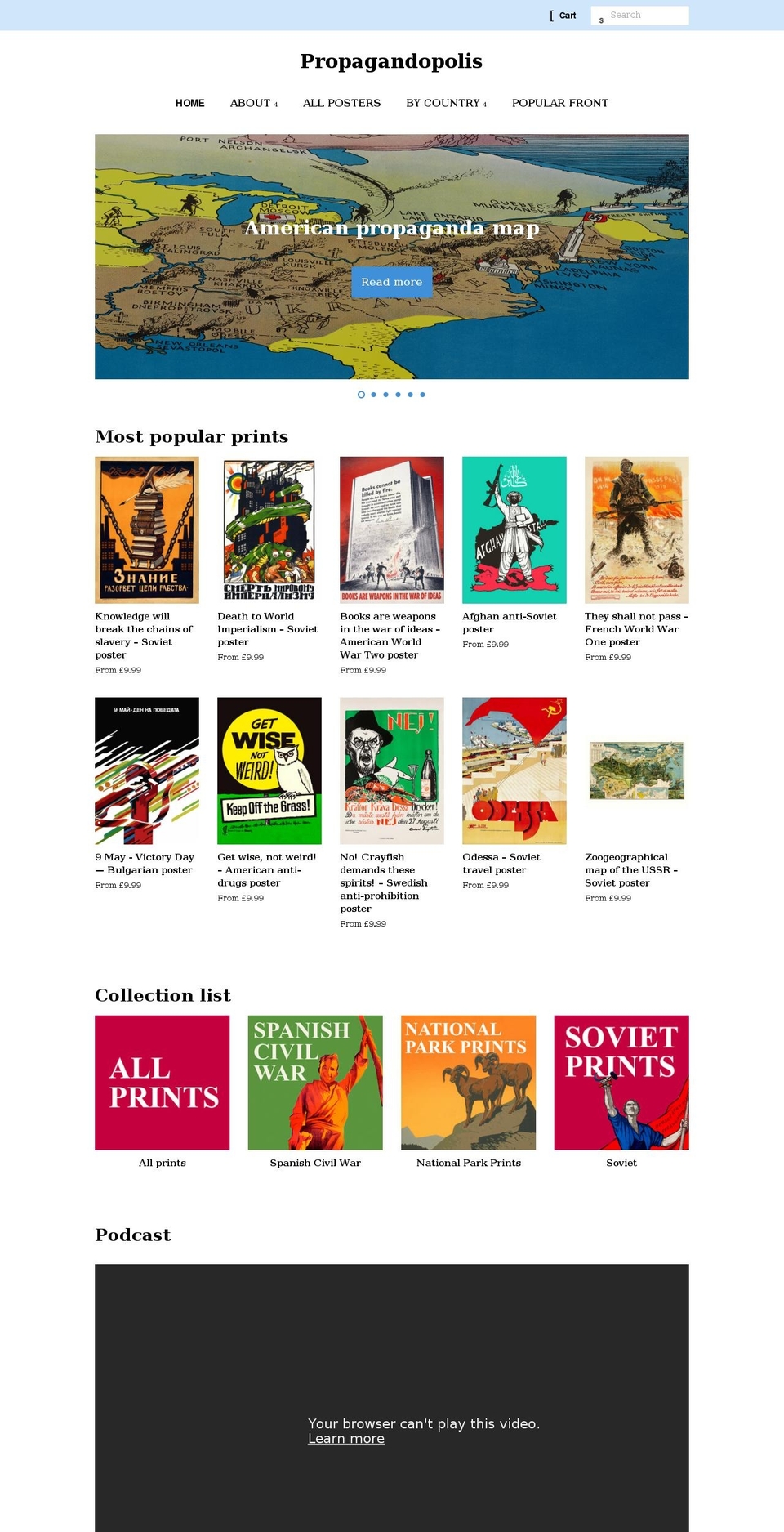 propagandopolis.com shopify website screenshot