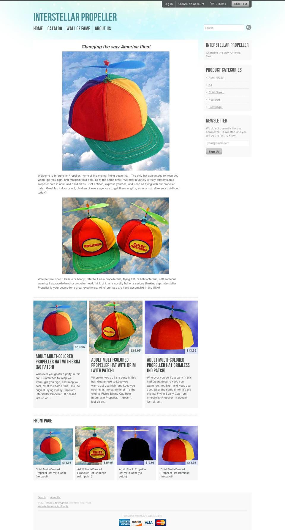 propellerheadhats.com shopify website screenshot