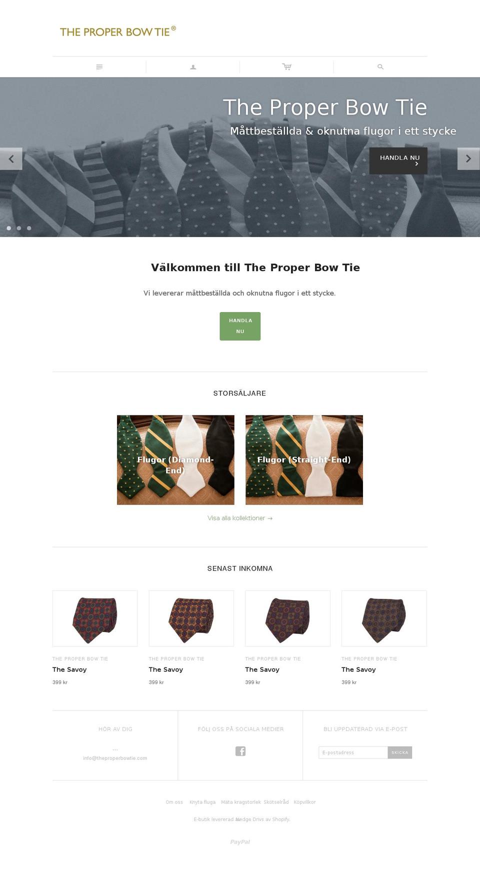 The Proper Bow Tie Shopify theme site example properbowtie.com