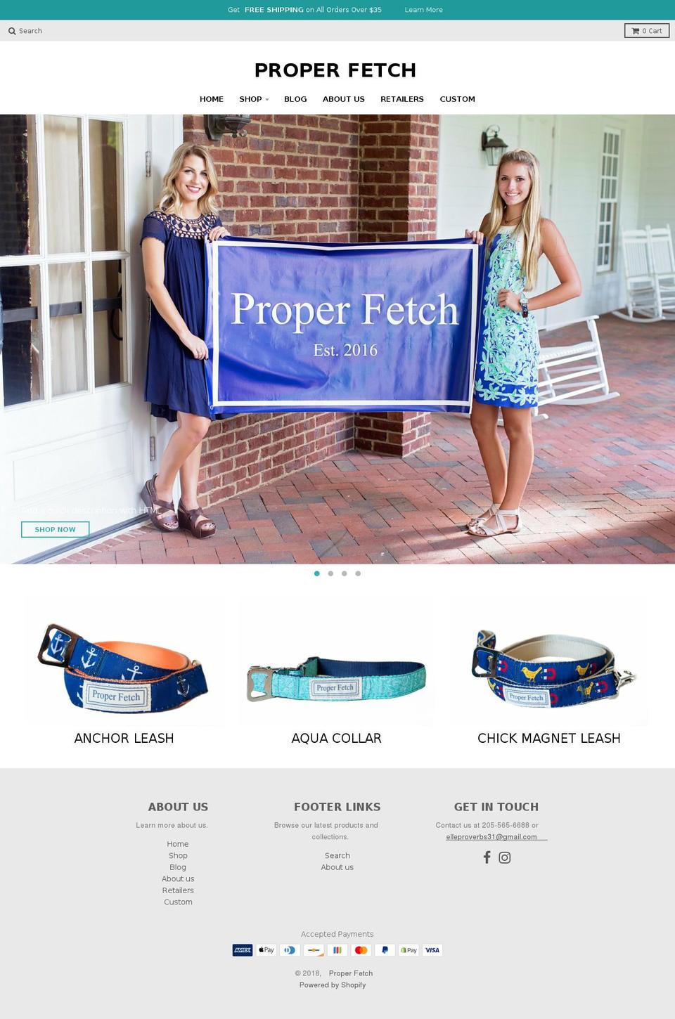 properfetch.com — Shopify storefront screenshot