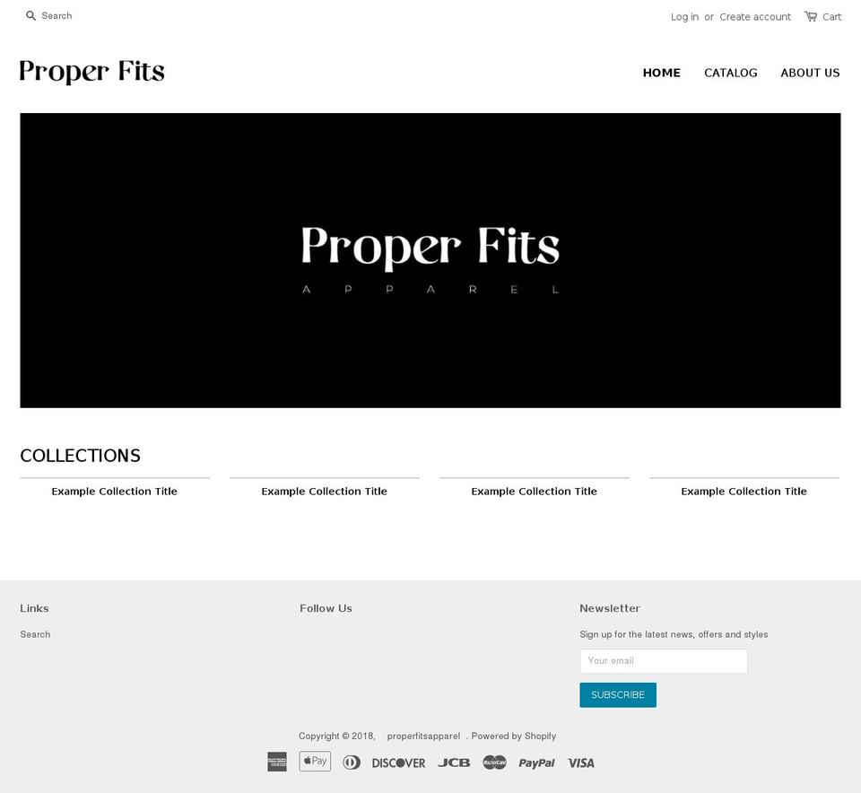 properfits.com shopify website screenshot