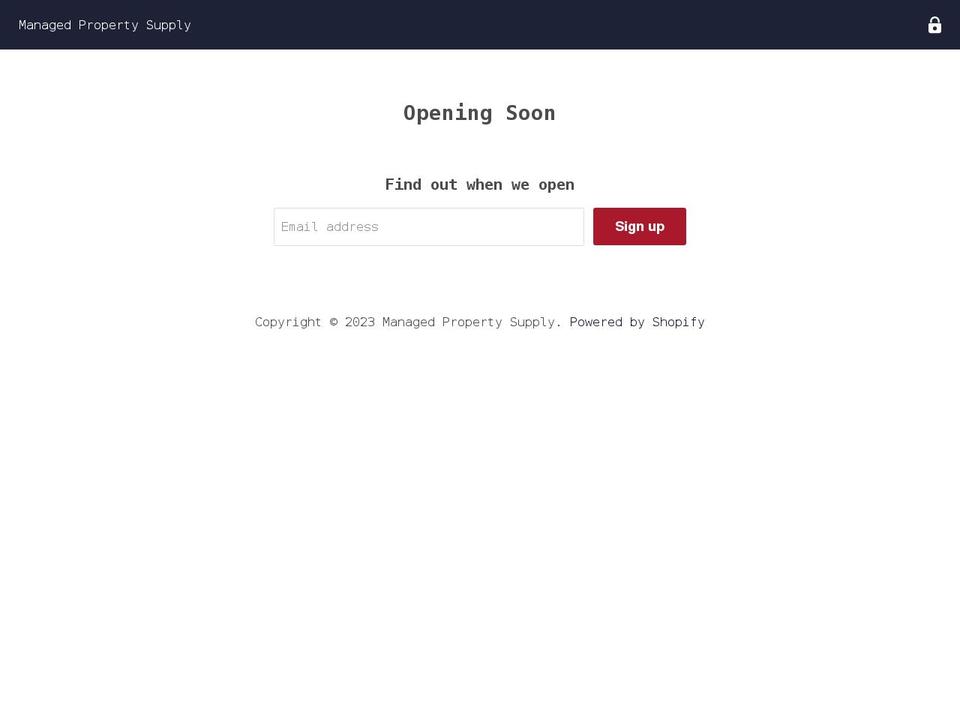 propertymanagementsupplies.com shopify website screenshot
