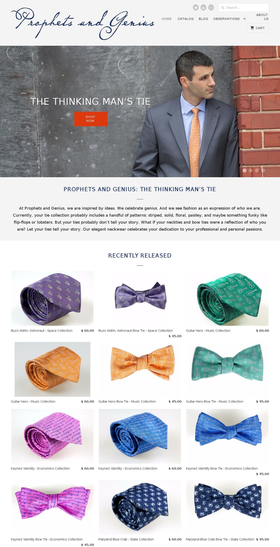 prophetsgenius.com shopify website screenshot