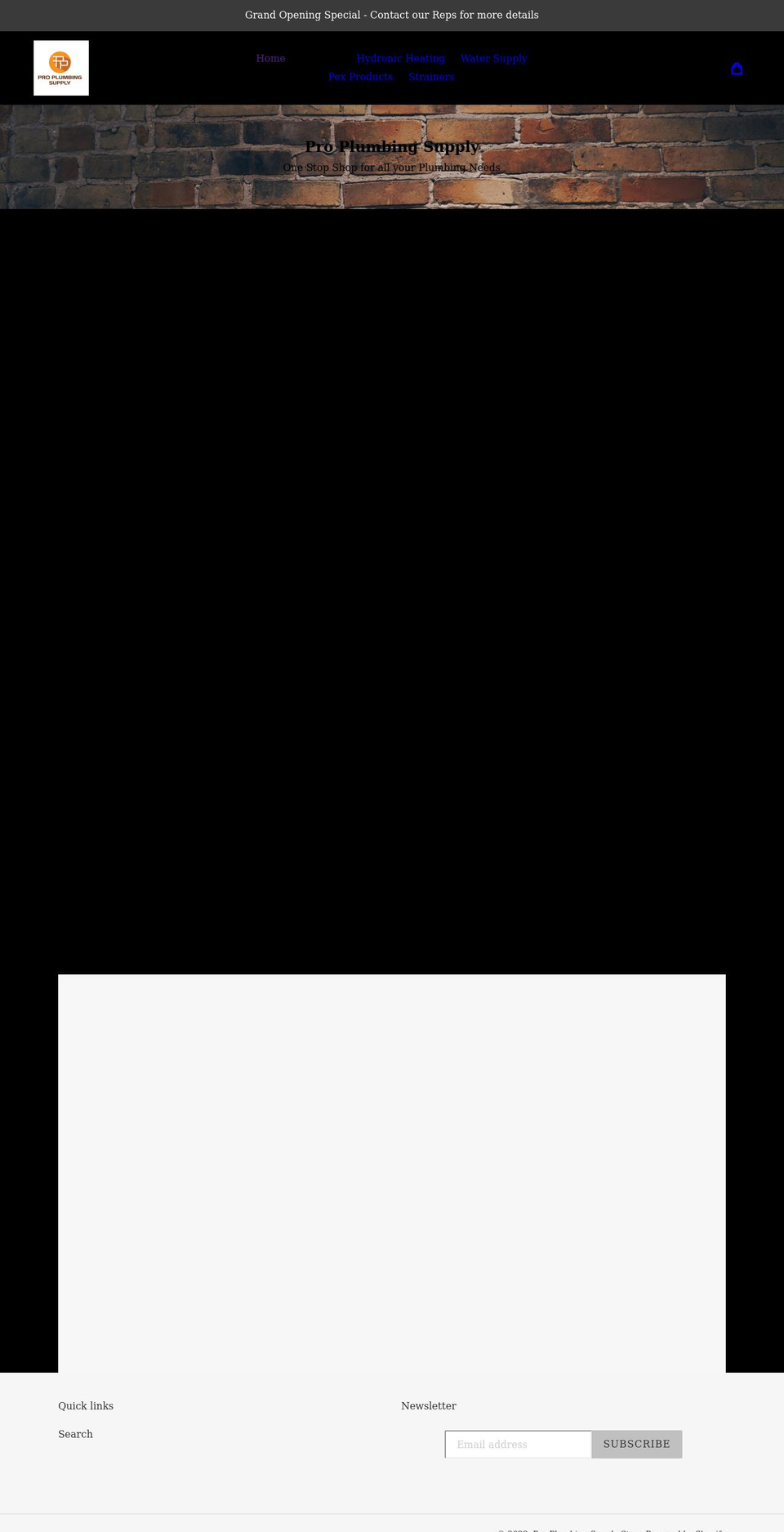 proplumbingsupply.com shopify website screenshot