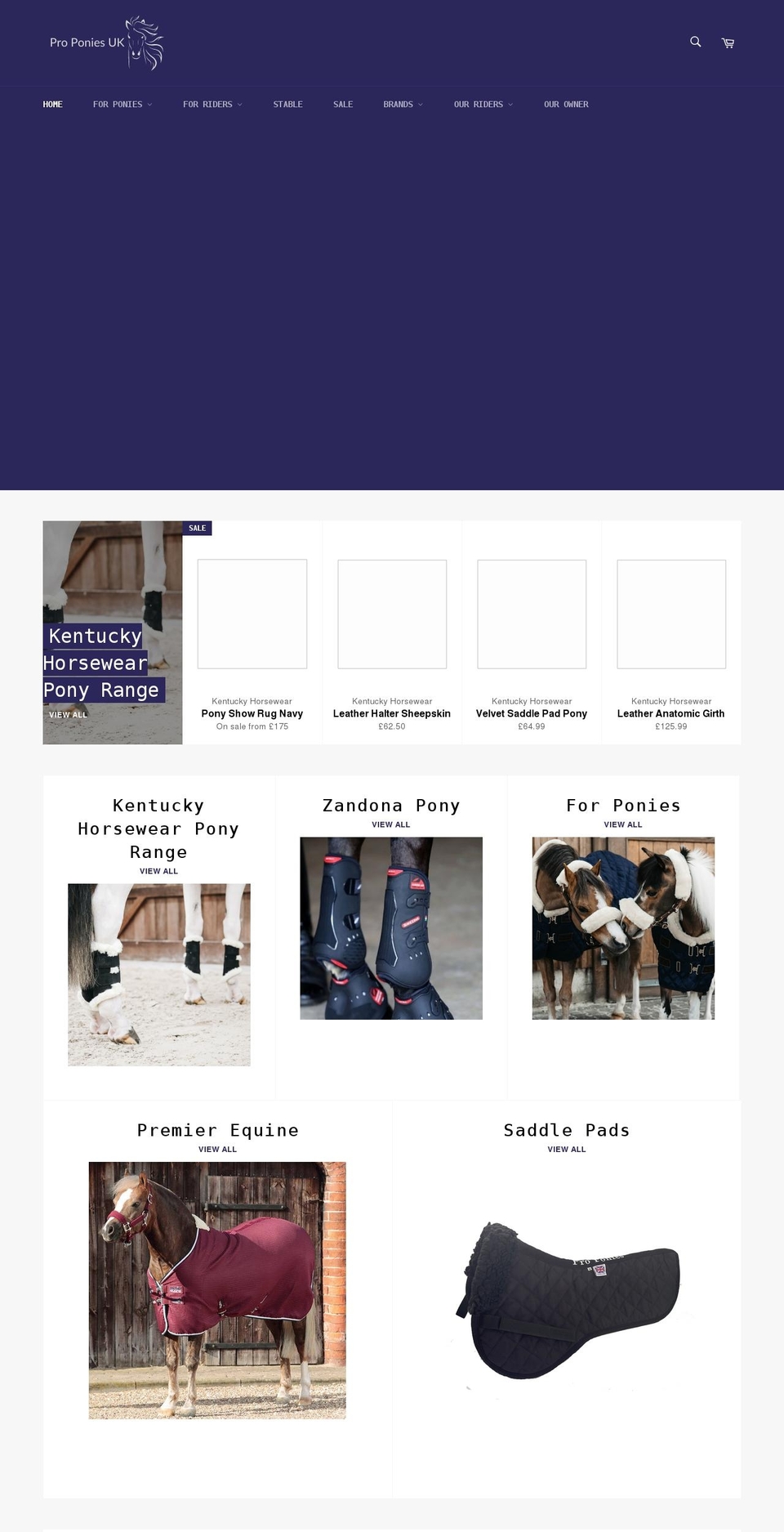 proponies.co.uk shopify website screenshot