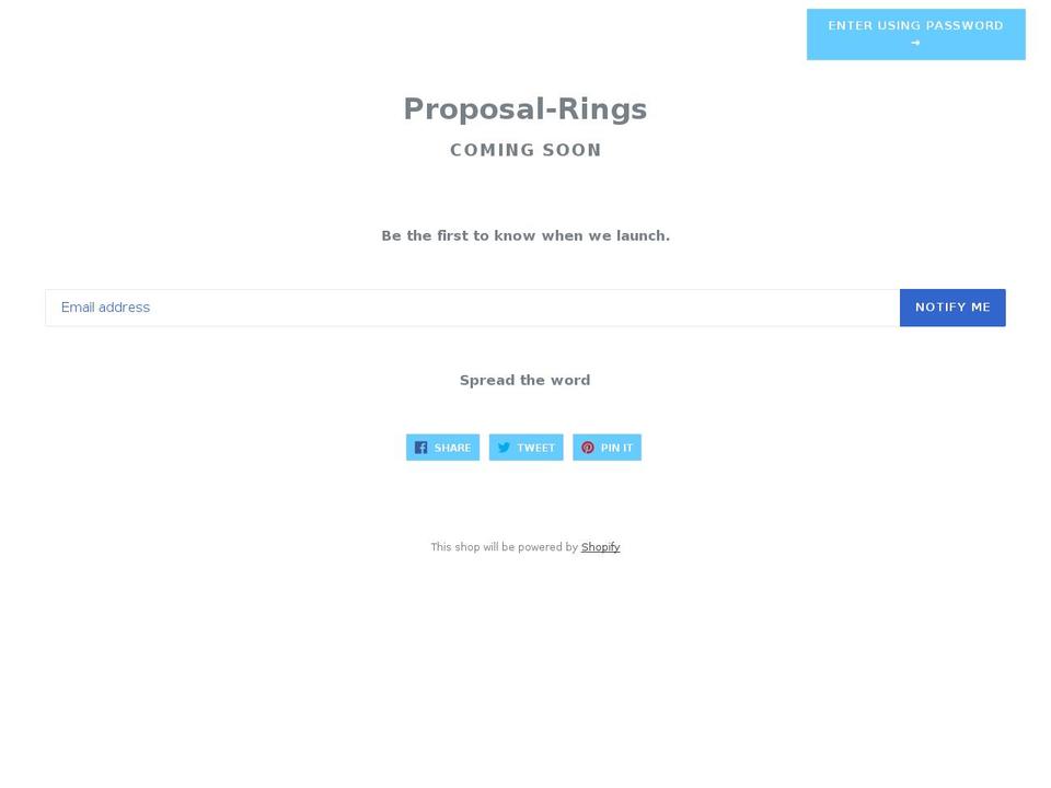 proposal-rings.com — Shopify storefront screenshot