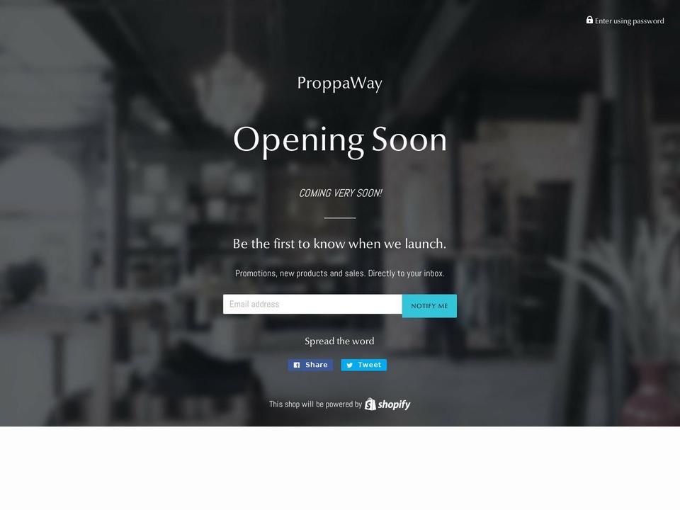 proppaway.com — Shopify storefront screenshot