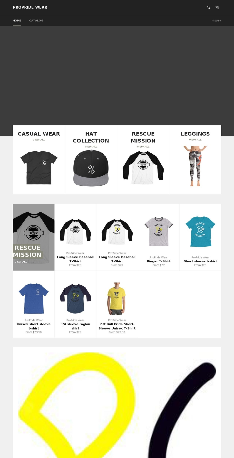 propridewear.com shopify website screenshot