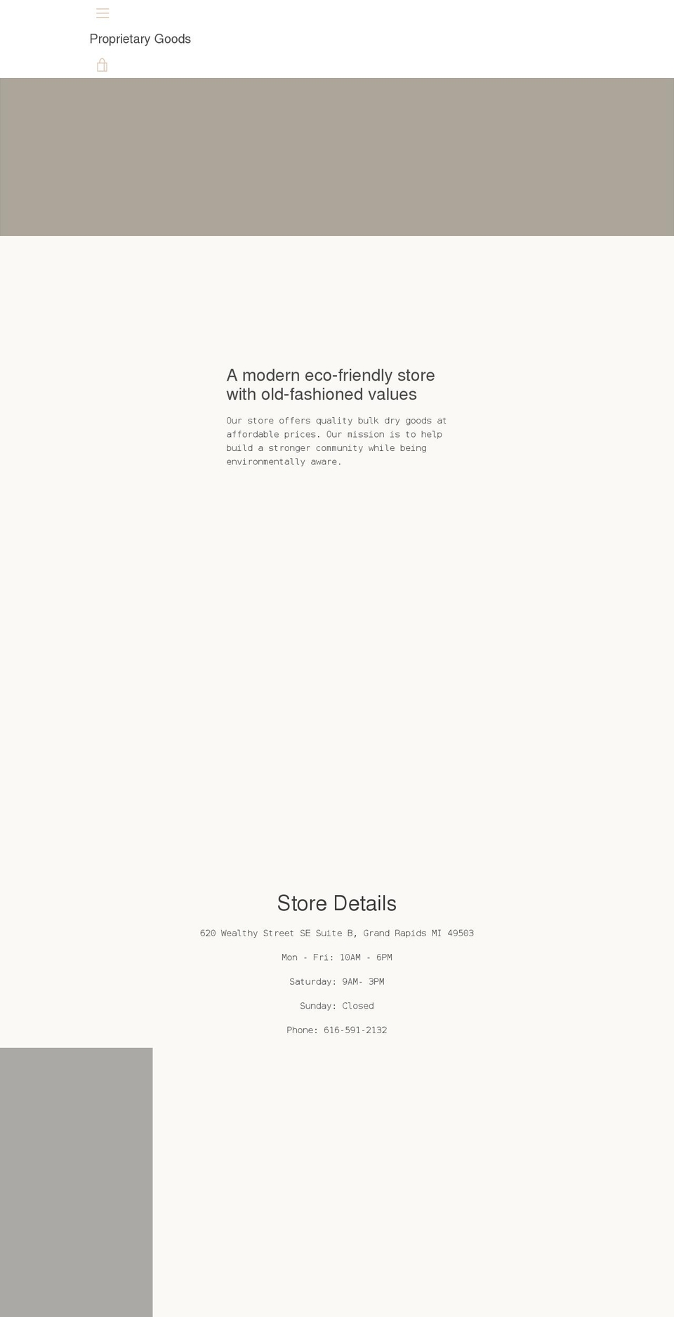 proprietaryinc.com shopify website screenshot