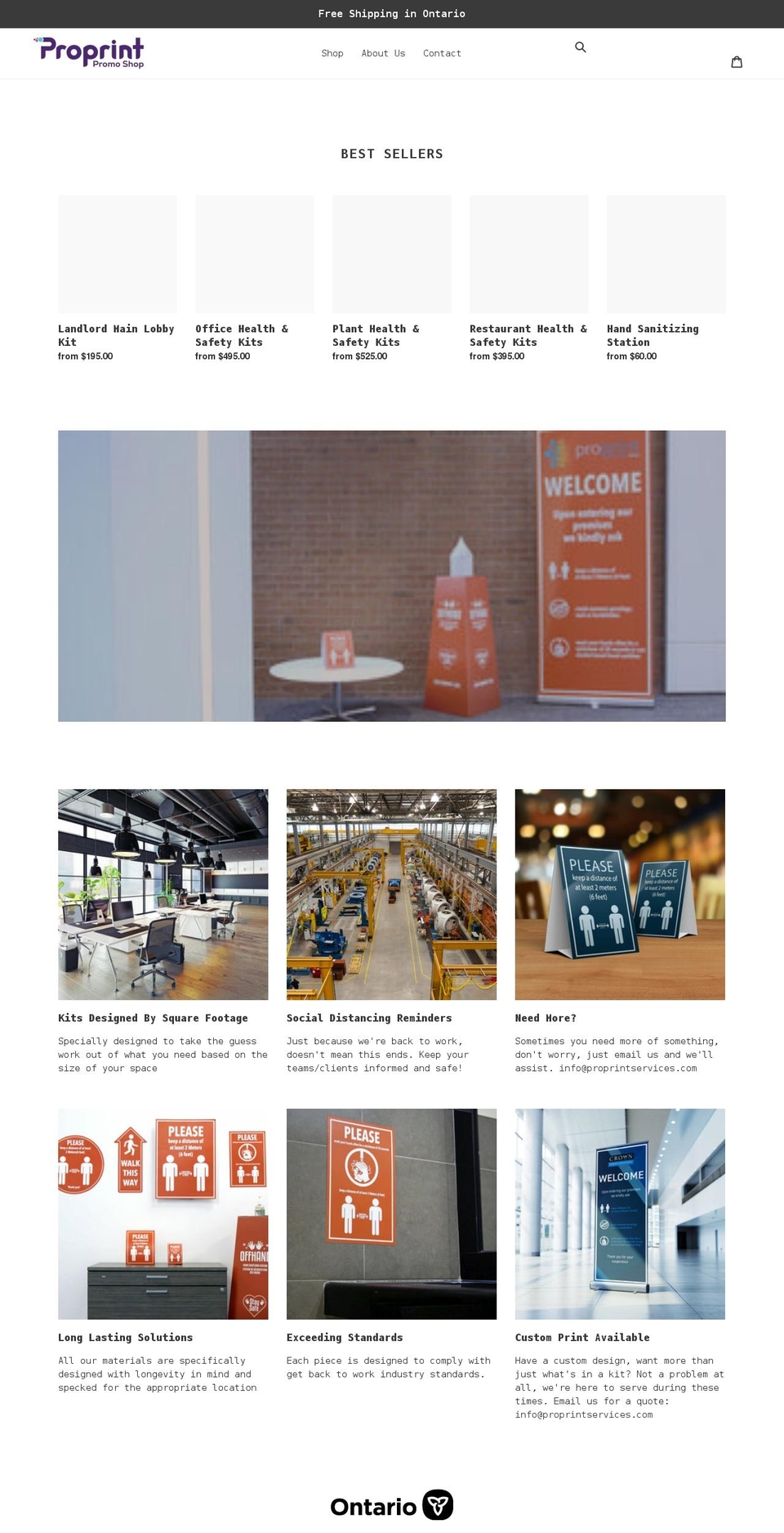 proprintpromoshop.com shopify website screenshot