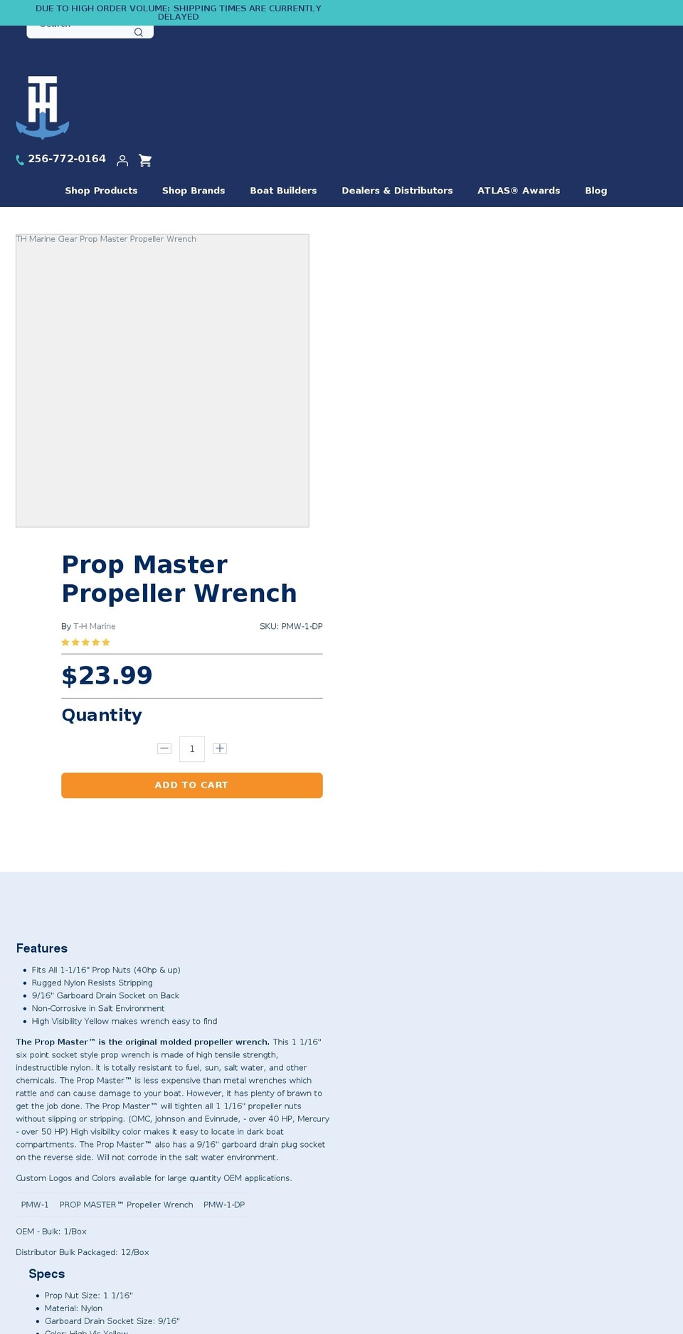 propwrench.com — Shopify storefront screenshot