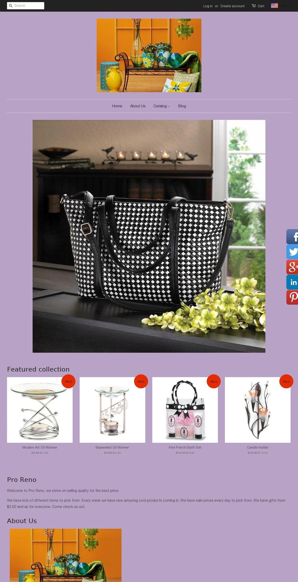 proreno.net shopify website screenshot