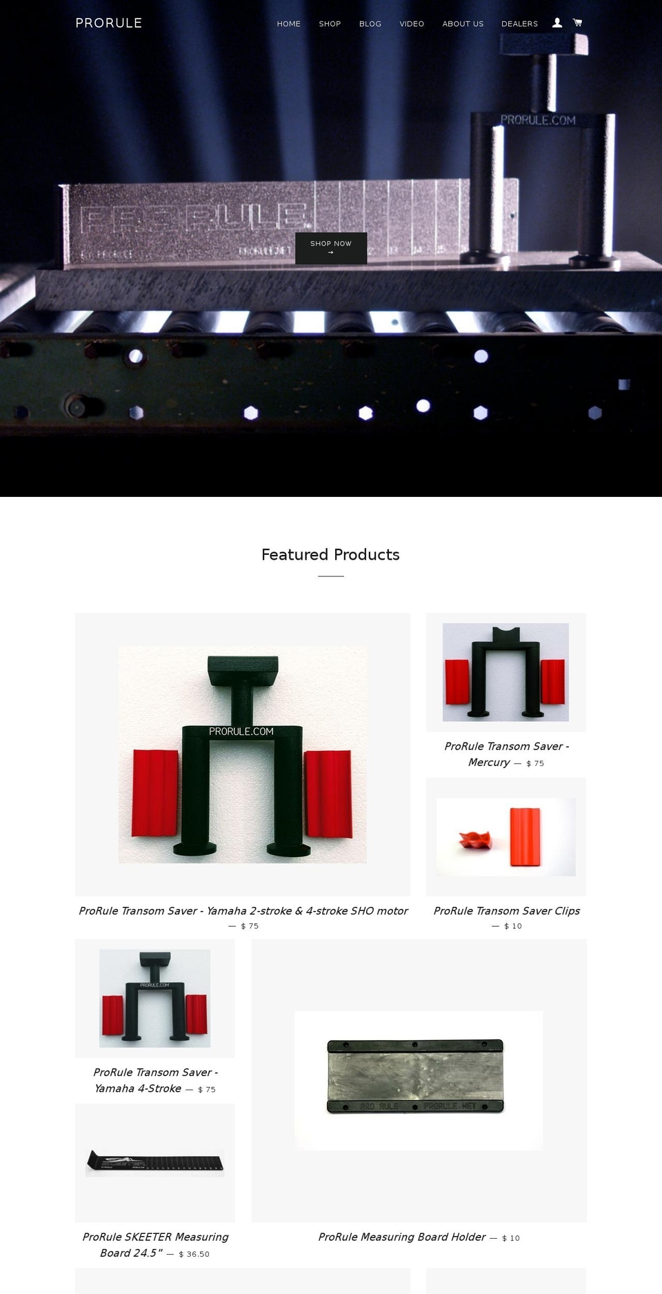 prorule.com shopify website screenshot