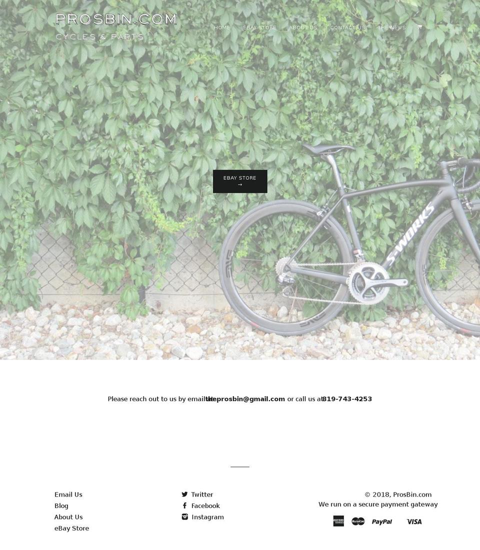 ProsBin.com - May 2015 Shopify theme site example prosbin.ca