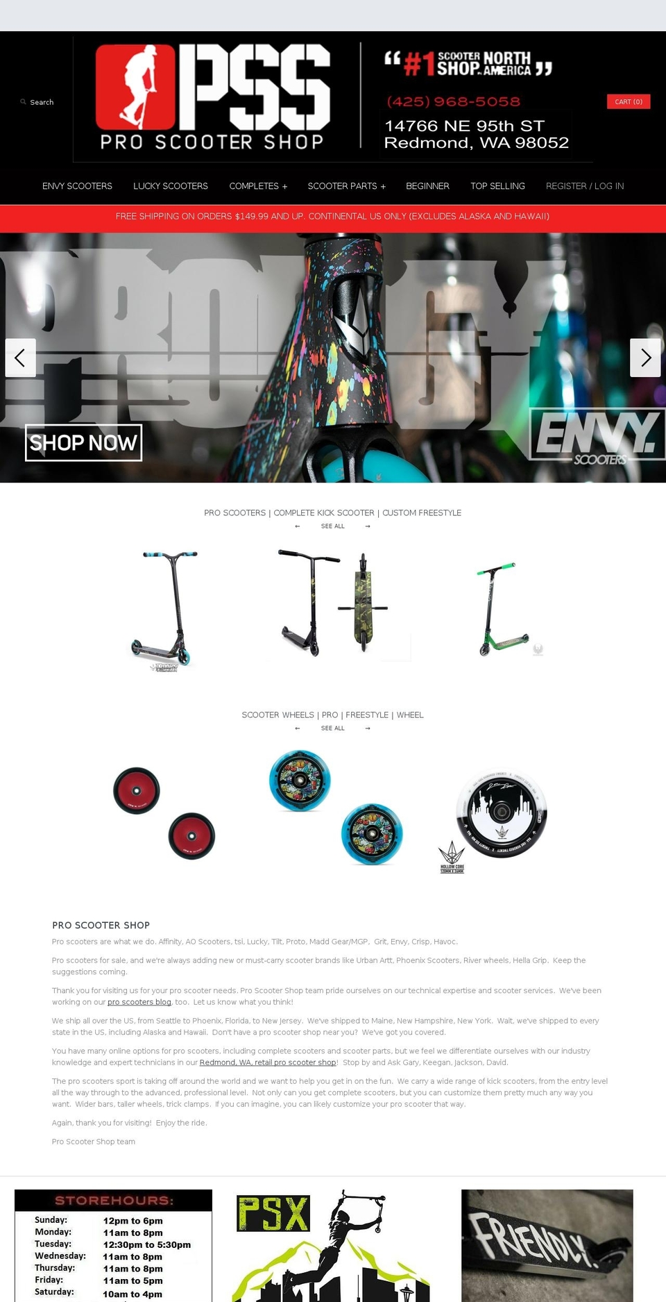 PSS v2.0 Shopify theme site example proscooterexperience.org