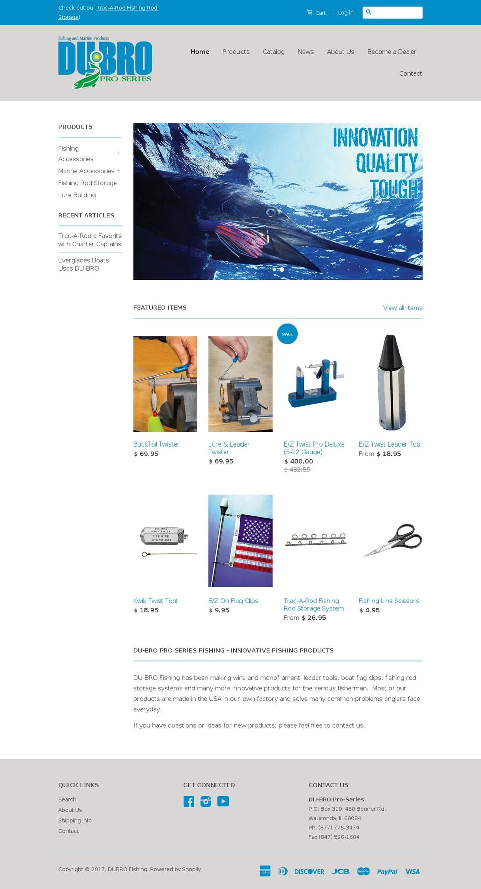 proseriesfishing.com shopify website screenshot
