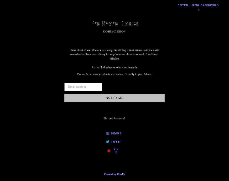 prosharpblades.com shopify website screenshot