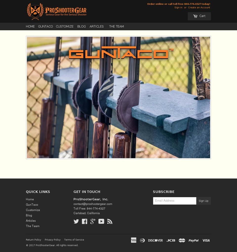 ProShooterGear Shopify theme site example proshootergear.com