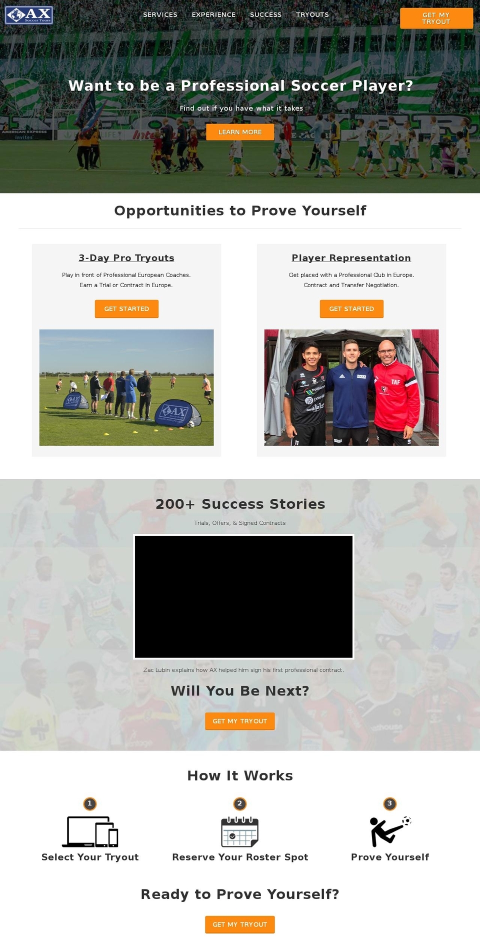 ecommerceshot Shopify theme site example prosoccertryouts.com