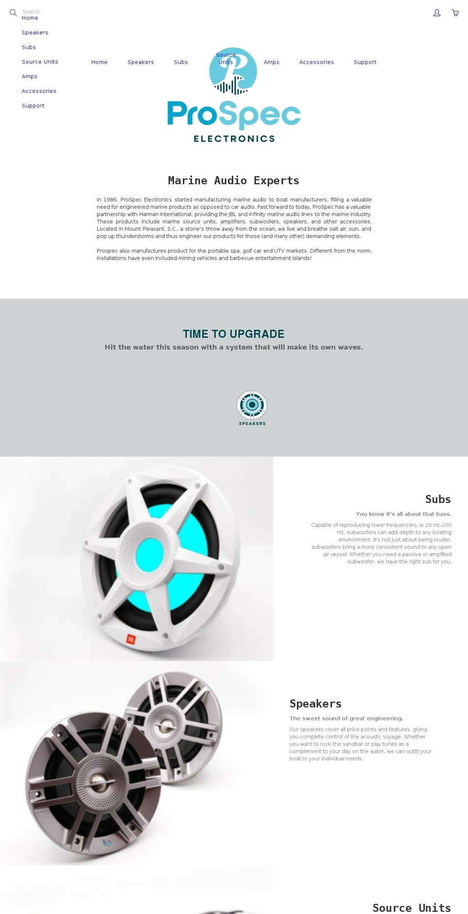 prospecelectronics.com shopify website screenshot
