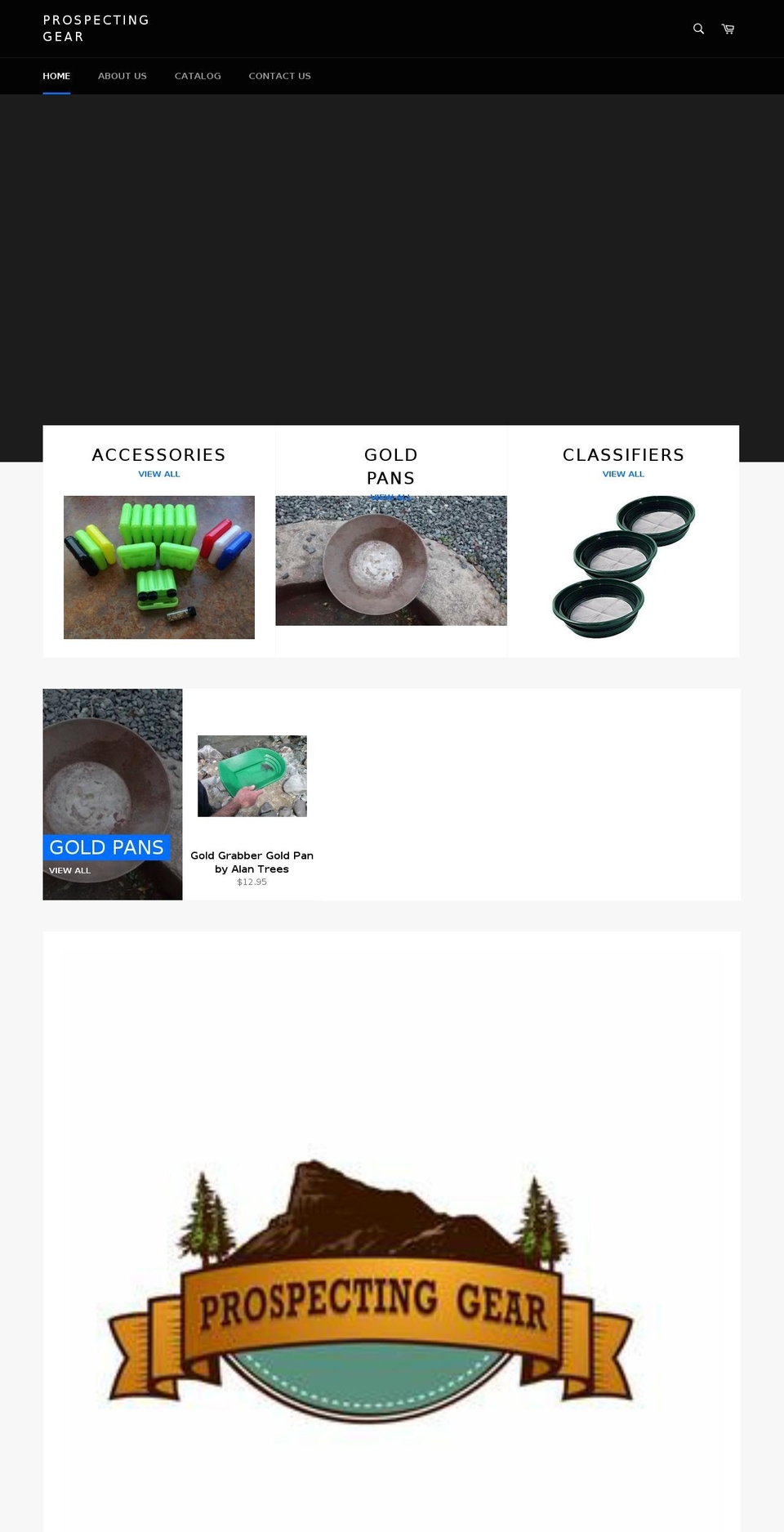 prospectinggear.com shopify website screenshot