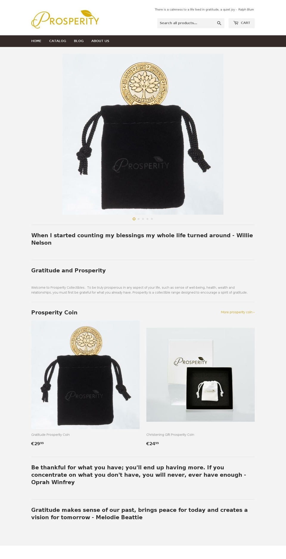 prosperitycollectibles.com — Shopify storefront screenshot