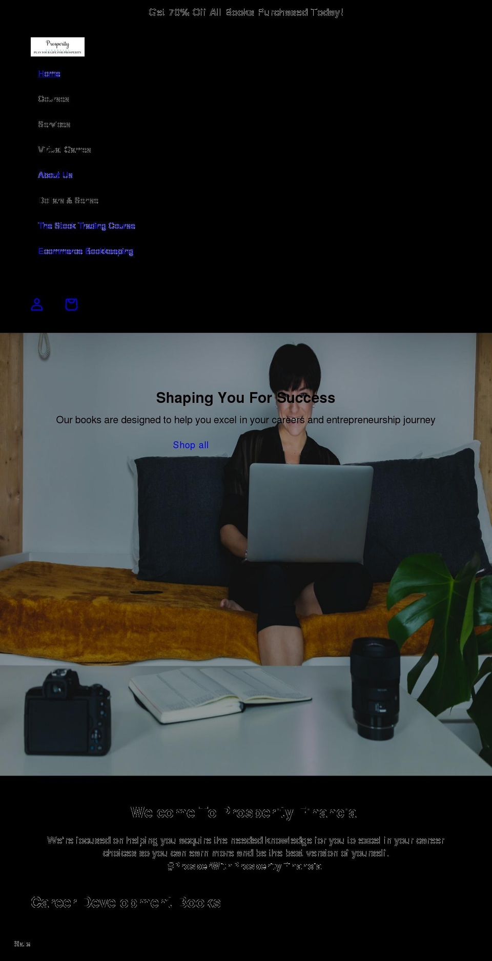 prosperityfinc.com shopify website screenshot