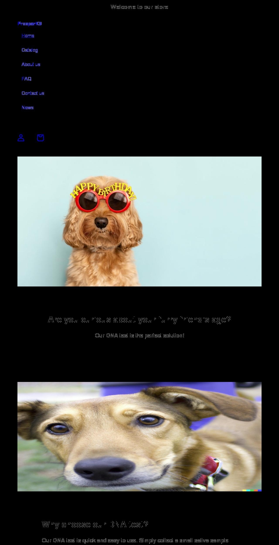 prosperk9.com shopify website screenshot