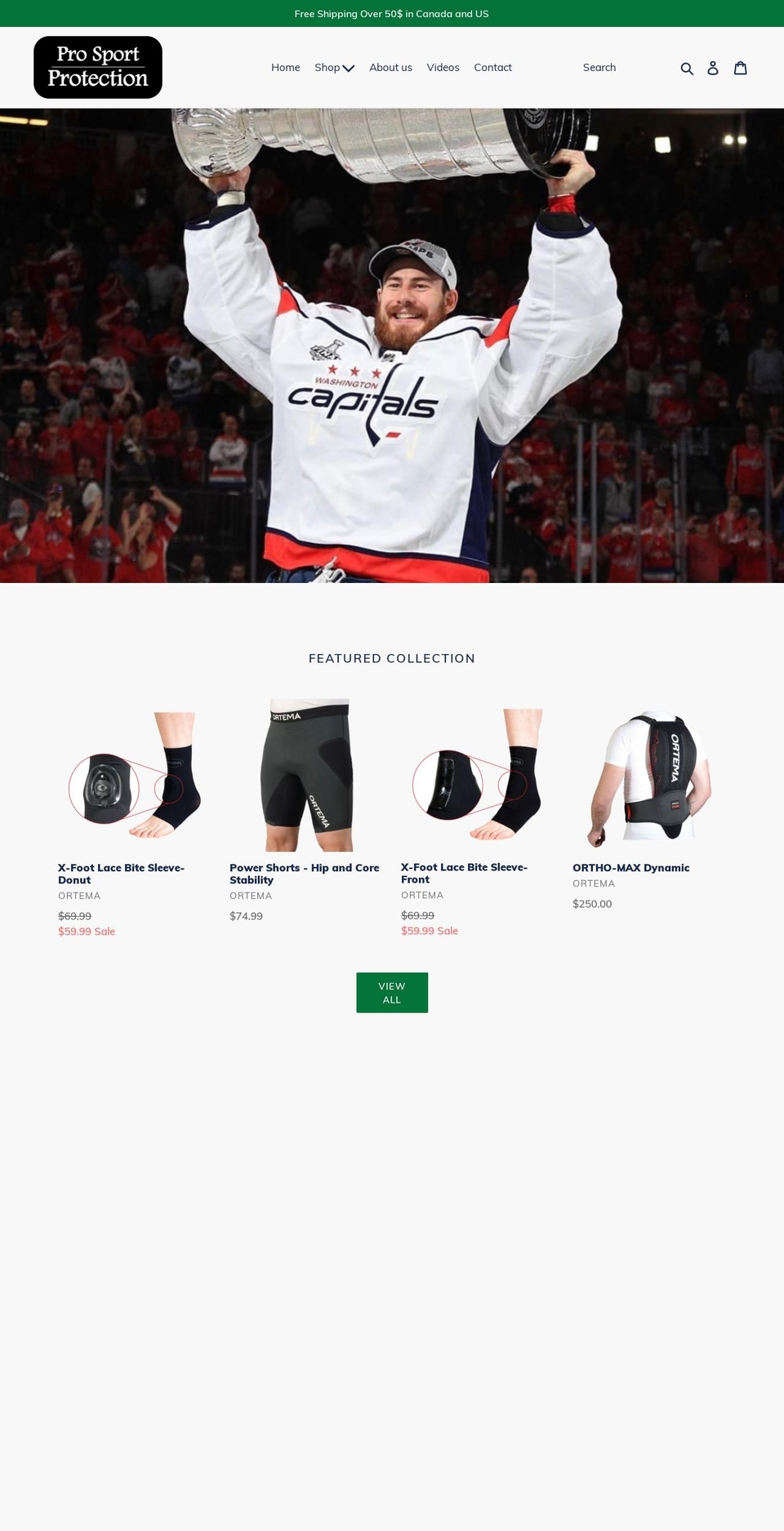 prosportprotection.com shopify website screenshot