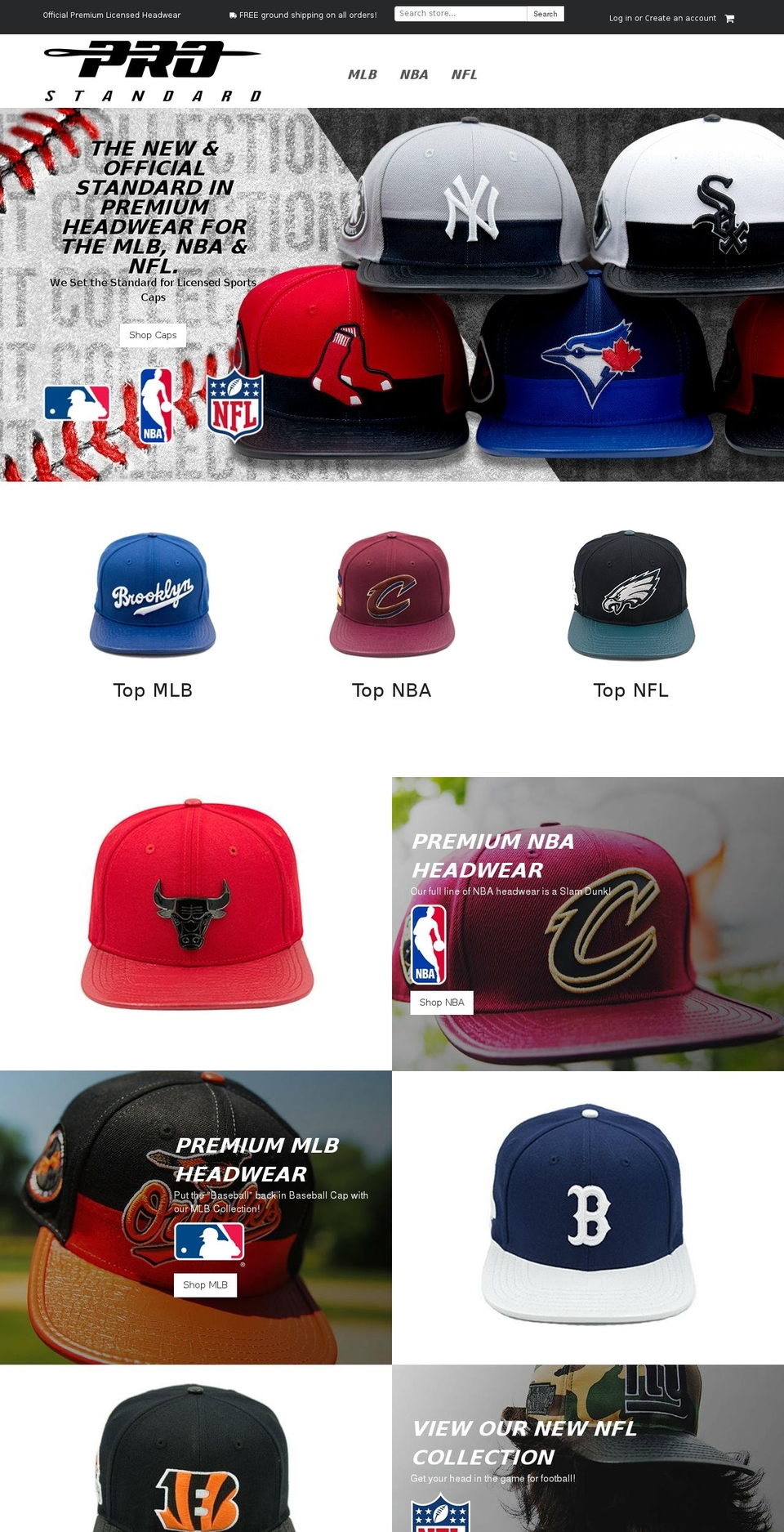 prostandardshop.com shopify website screenshot
