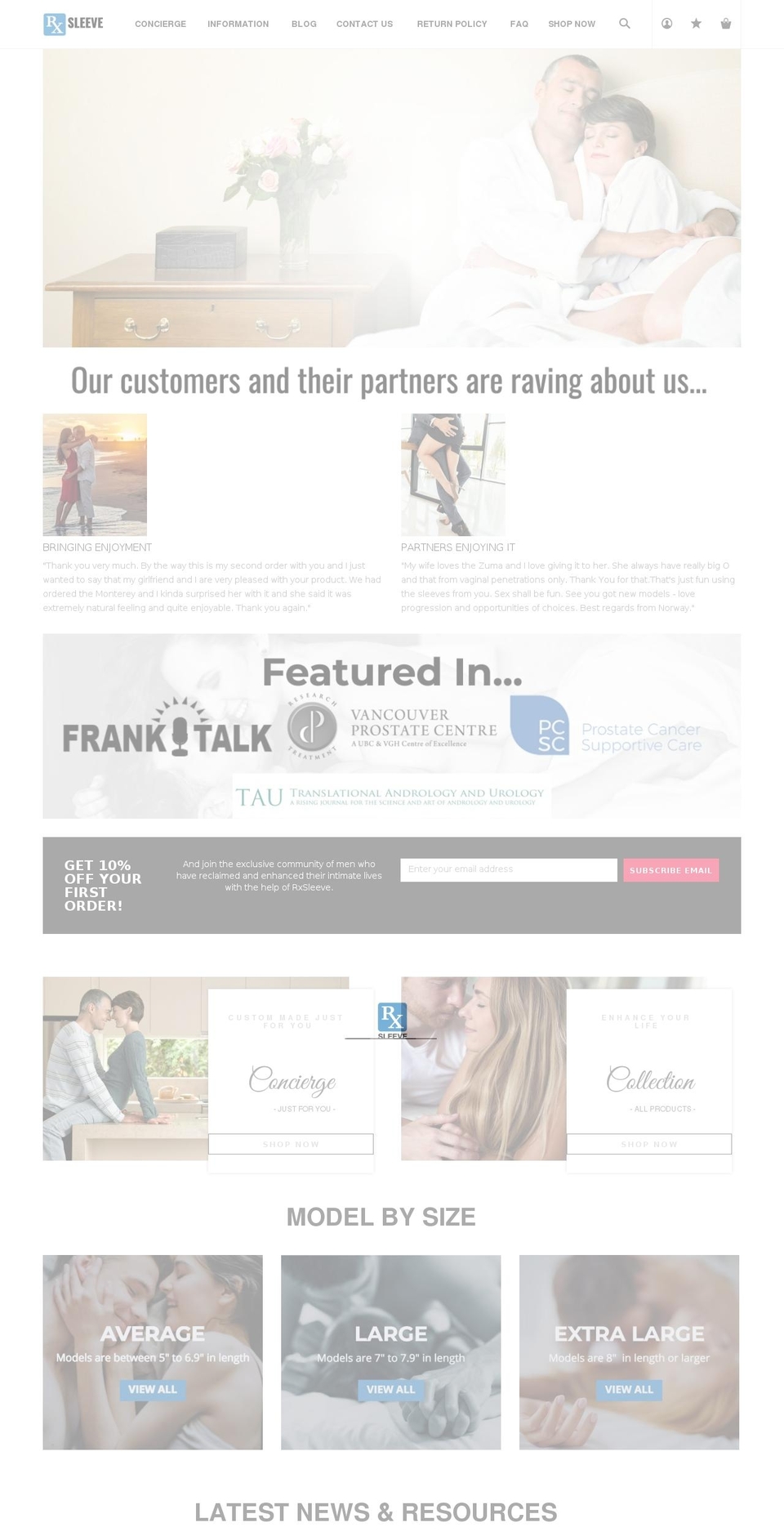 prostatecancericd10cm.com — Shopify storefront screenshot