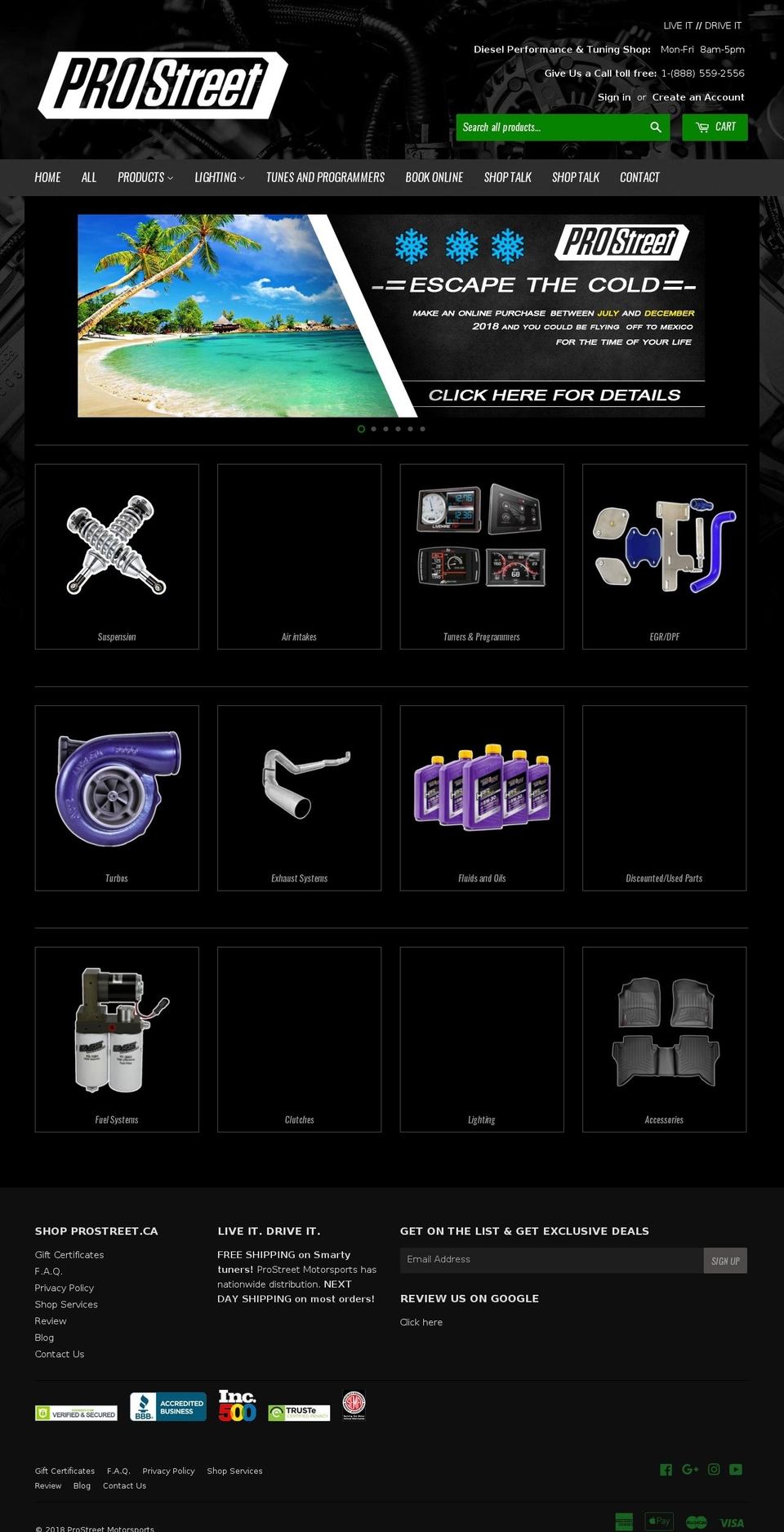 prostreet.ca shopify website screenshot