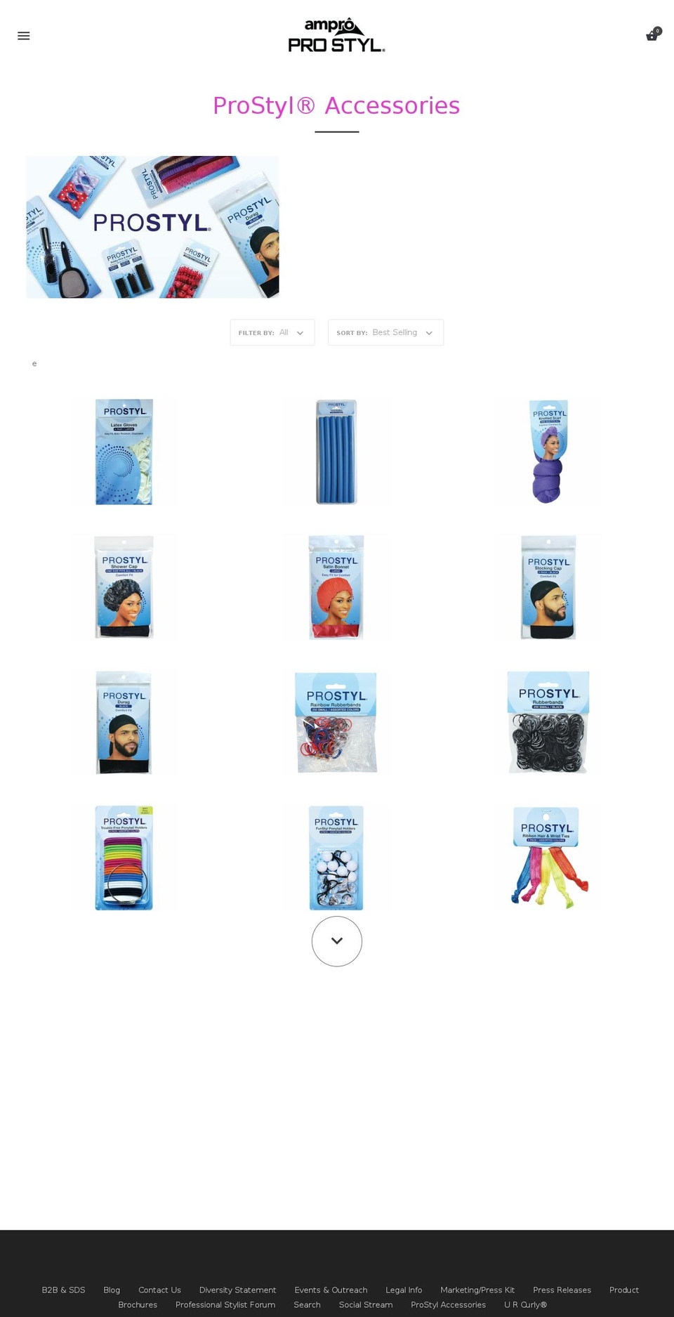 prostylaccessories.com — Shopify storefront screenshot