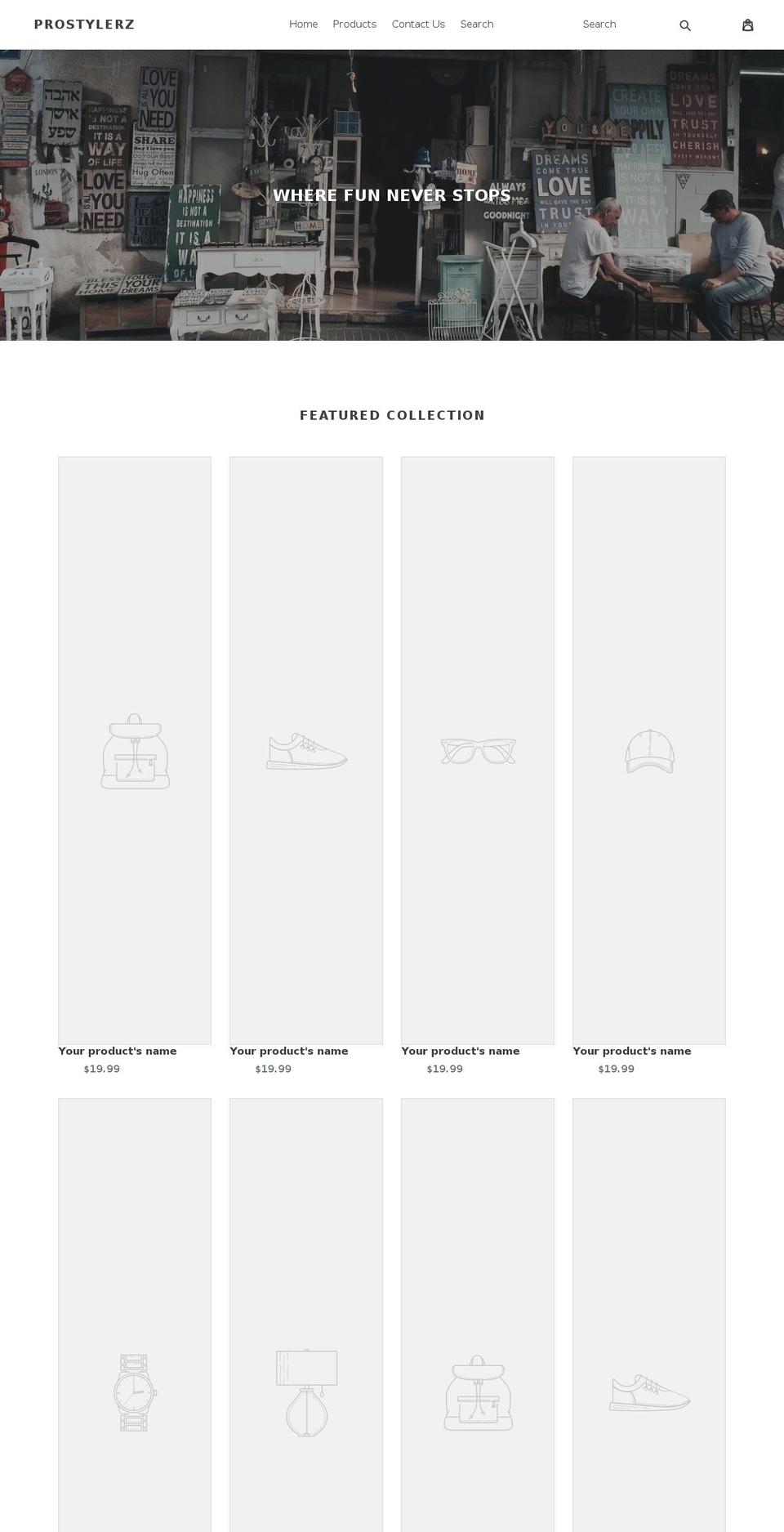 prostylerz.com — Shopify storefront screenshot