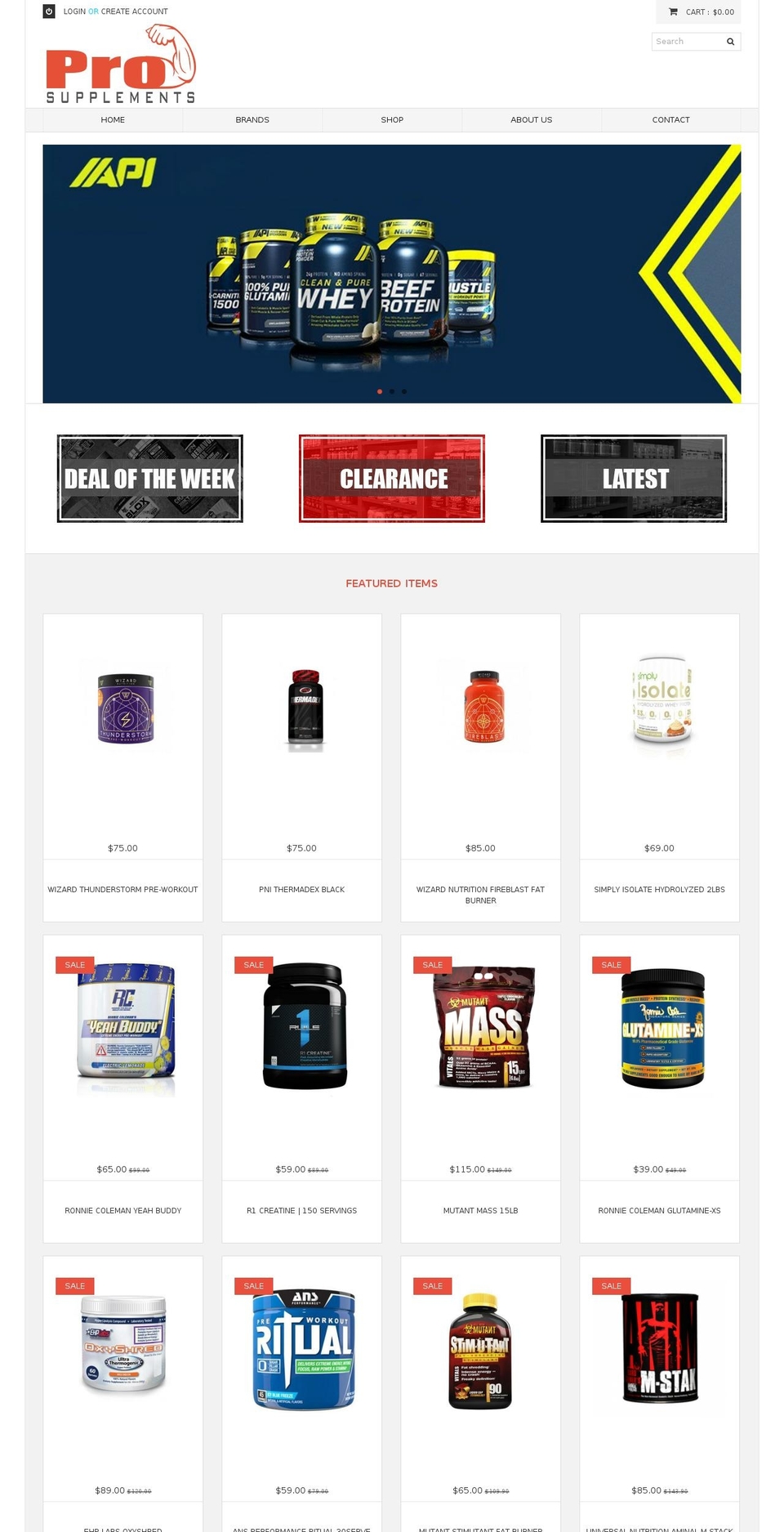 prosupplement.co.nz shopify website screenshot