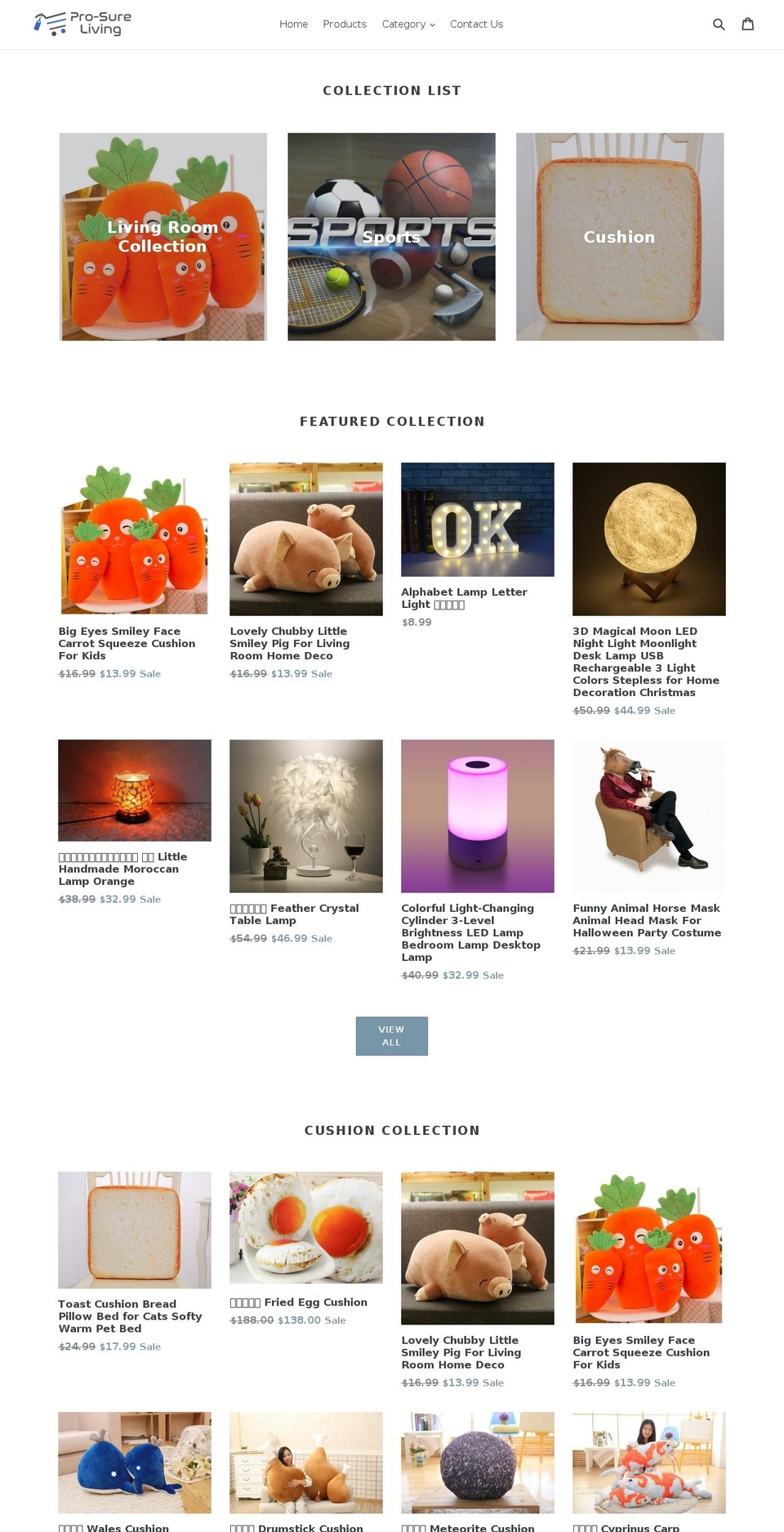 prosureliving.com — Shopify storefront screenshot