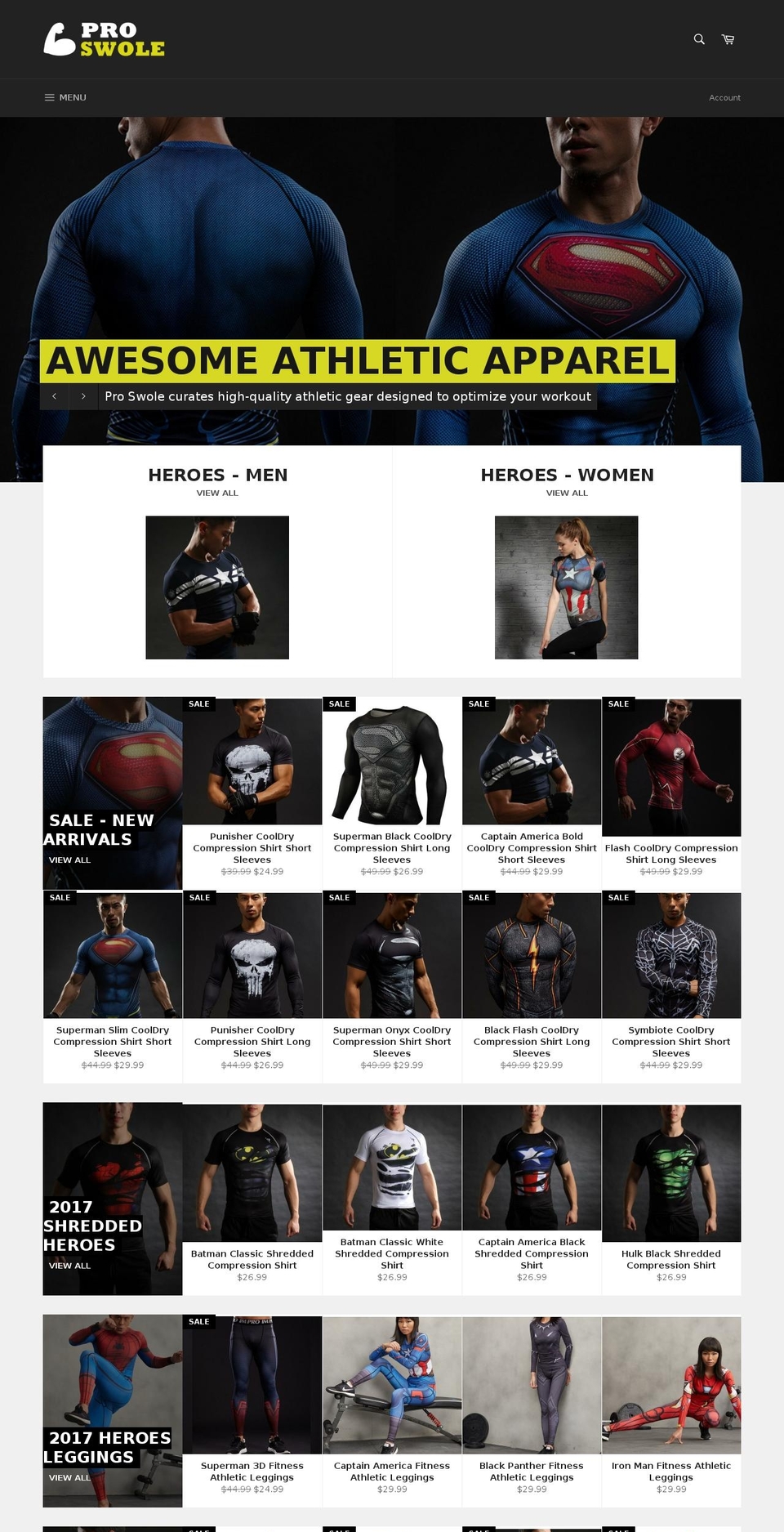 Debut Shopify theme site example proswole.com
