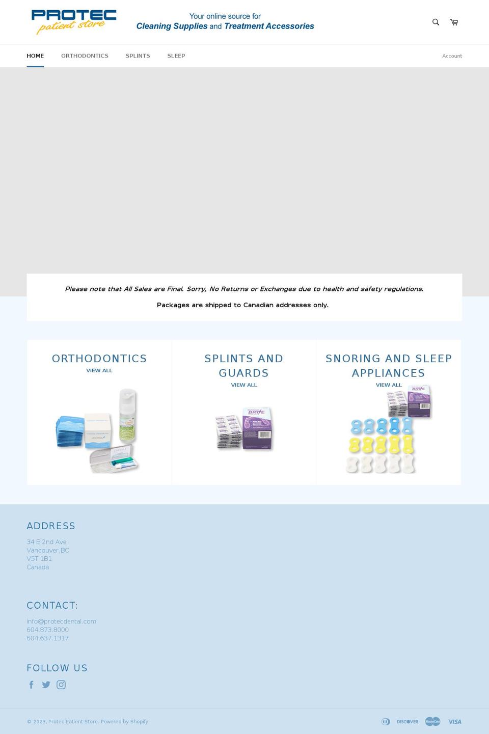 protec-patient-store.myshopify.com shopify website screenshot