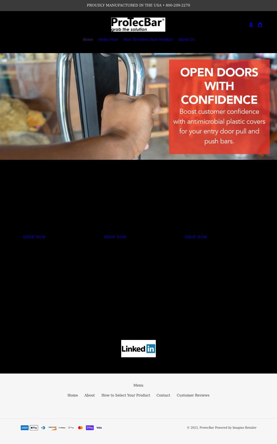 protecbar.com shopify website screenshot