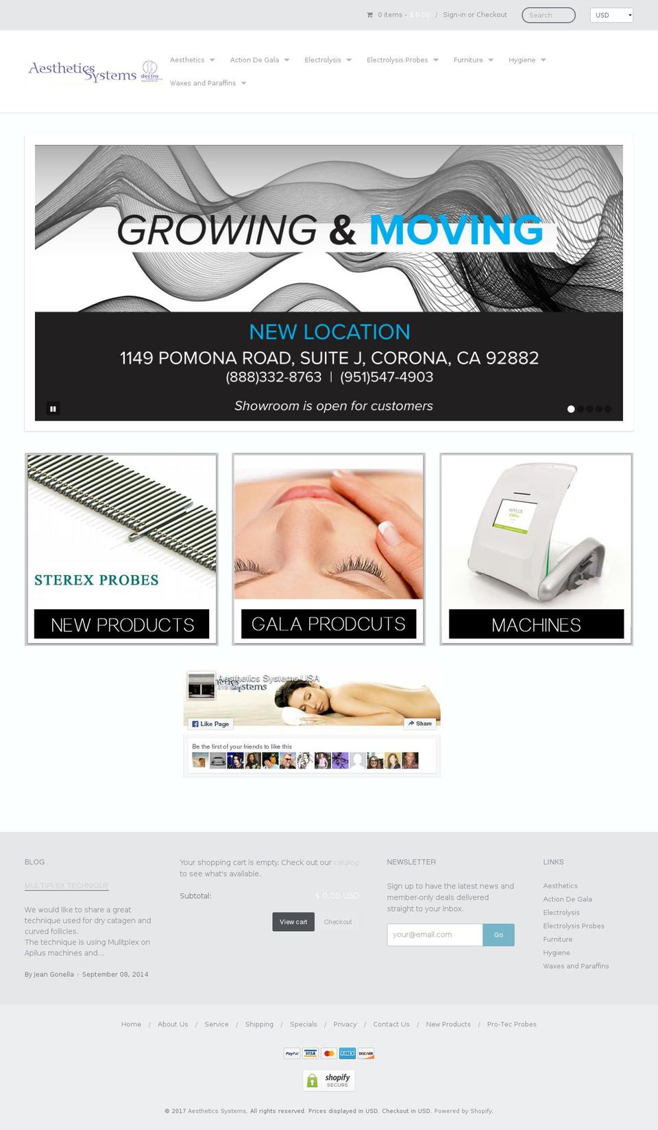 Aesthetics Systems Shopify theme site example protecexpress.com