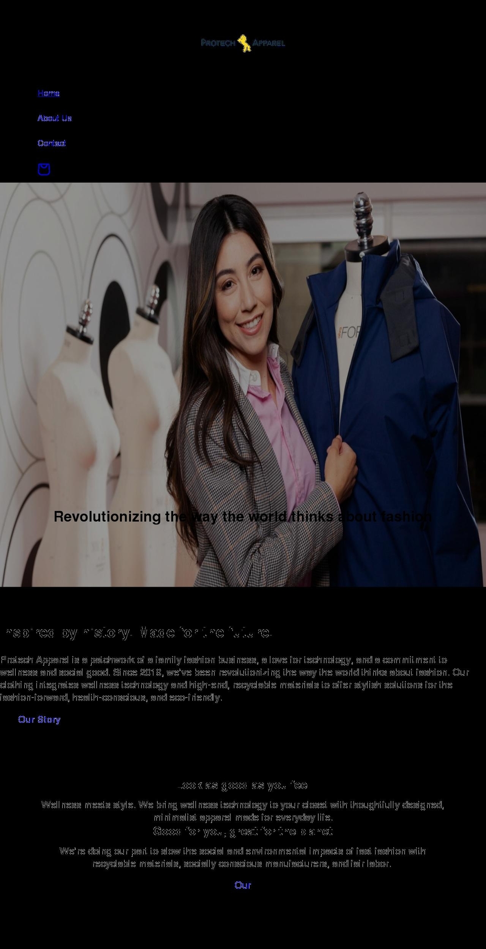 protechapparel.com shopify website screenshot