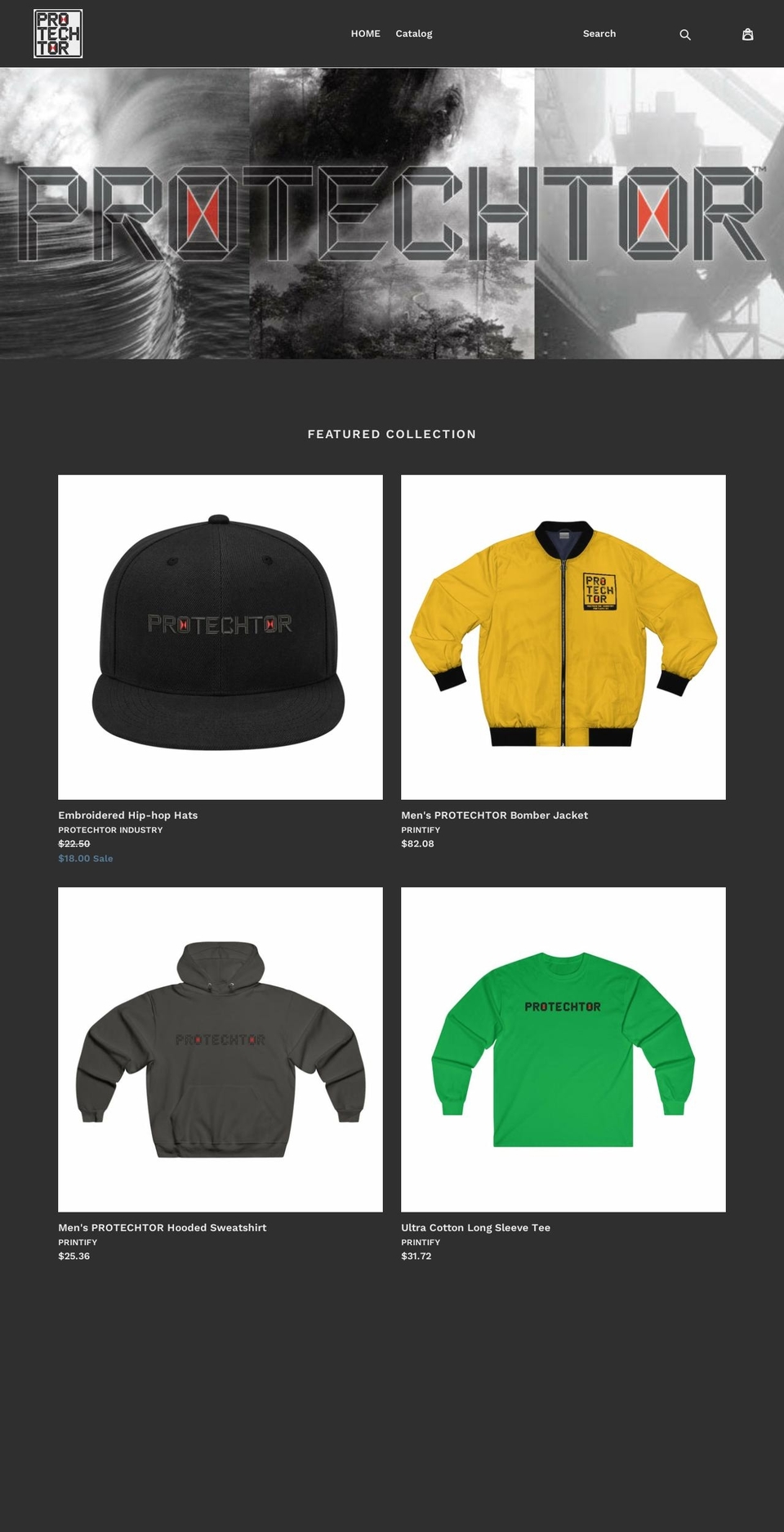 protechtorindustry.com — Shopify storefront screenshot