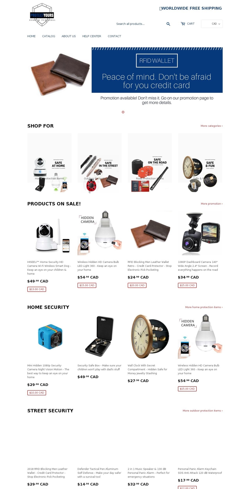 protect-yours.com shopify website screenshot
