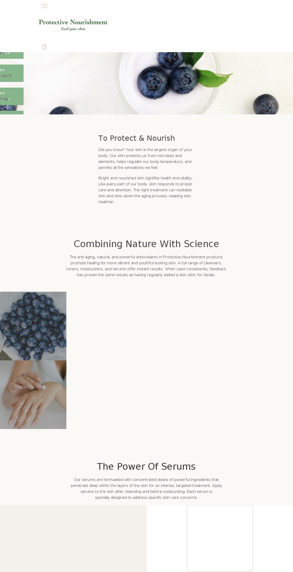 protectivenourishment.com — Shopify storefront screenshot
