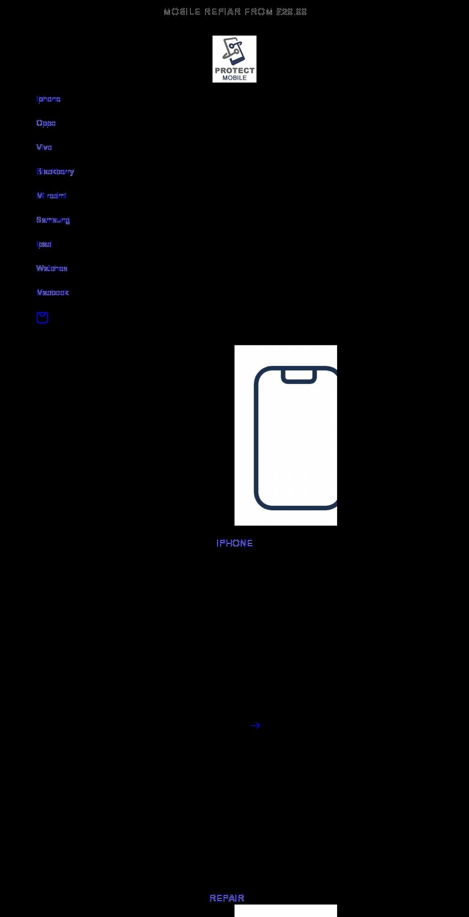 protectmobile.co.uk shopify website screenshot