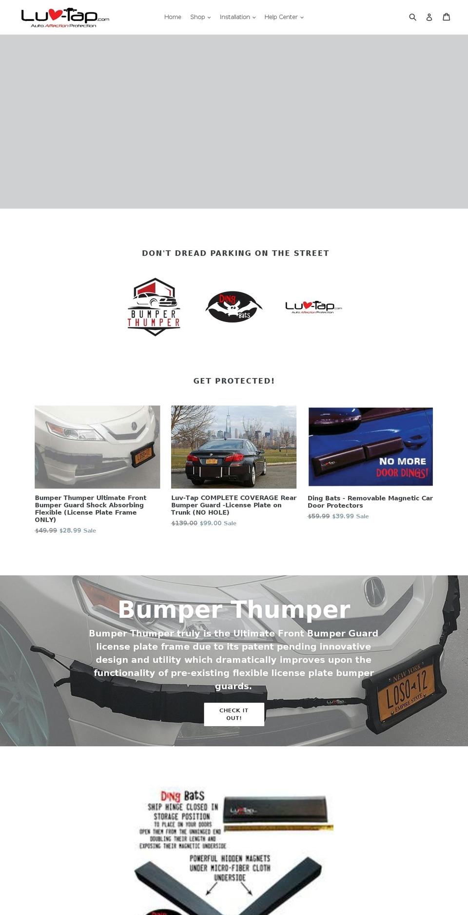 Luv-Tap Shopify theme site example protectmybumper.com